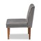Baxton Studio Stewart MidCentury Modern Grey Velvet Upholstered and Walnut Brown Finished Wood Dining Chair 214-11698-ZORO - alternate 3